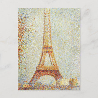 Postal La Torre Eiffel de Georges Seurat