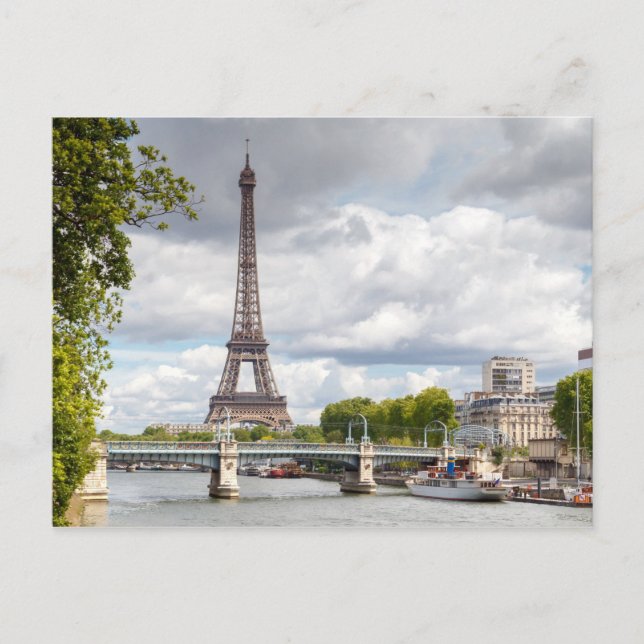 Postal La Torre Eiffel en otoño | París, Francia (Anverso)
