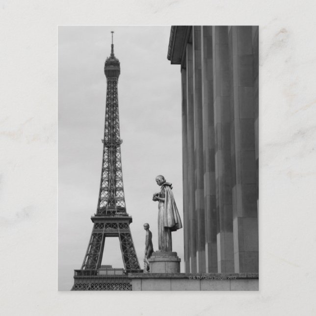 Postal La Torre Eiffel es un entramado de hierro del sigl (Anverso)