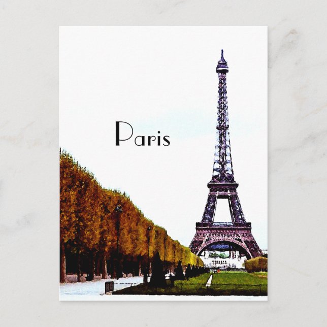 Postal La Torre Eiffel - París (Anverso)