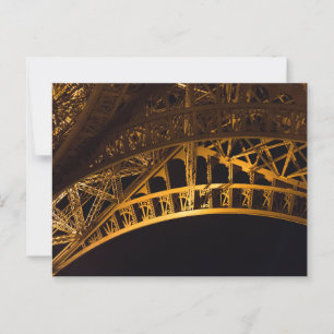 Postal La Torre Eiffel se cierra de noche en París