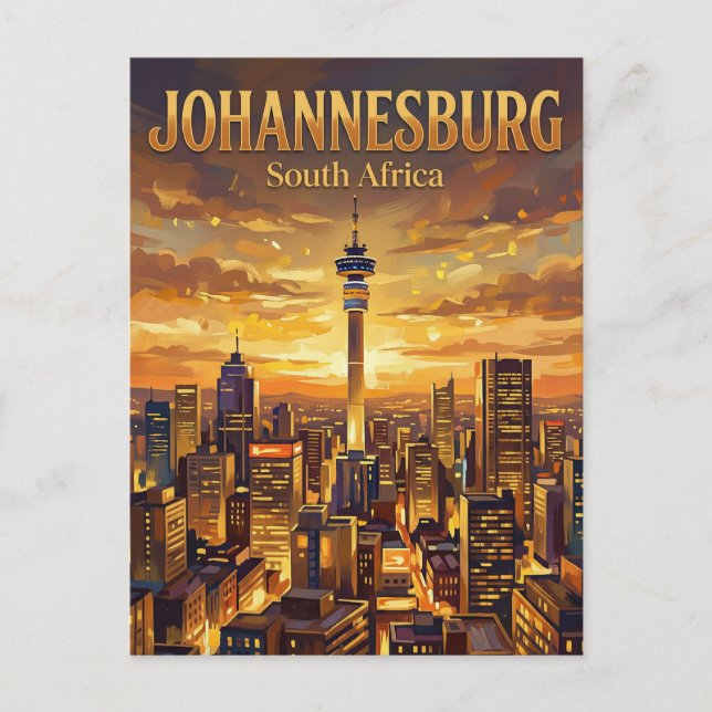Postal La Torre Hillbrow Sudáfrica (Anverso)