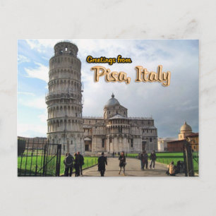 Postal La Torre inclinada de Pisa, Italia