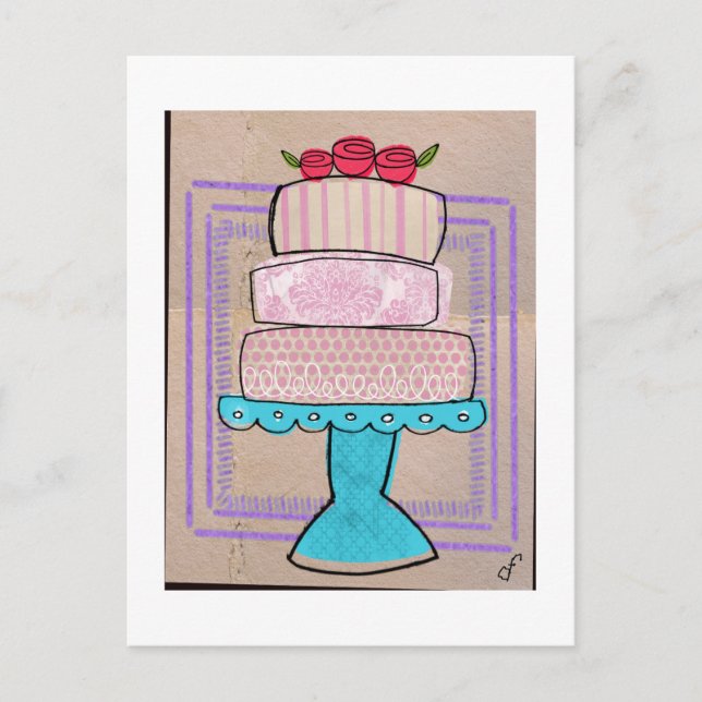 Postal La Torre Pastel Patrones (Anverso)