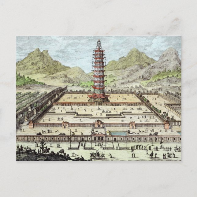 Postal La Torre Porcelana de Nanking, plato 12 de 'Ent (Anverso)