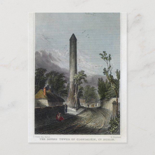 Postal La Torre Redonda de Clondalkin (Anverso)