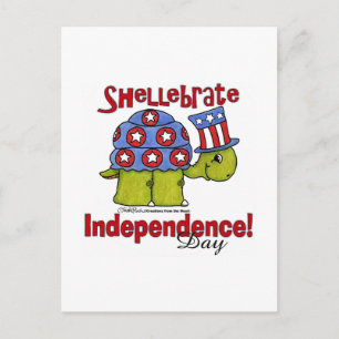 Postal ¡La tortuga alardea del Día de la Independencia!