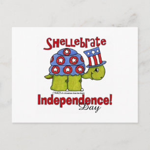 Postal ¡La tortuga alardea del Día de la Independencia!