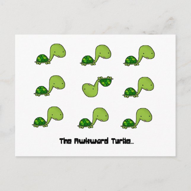 Postal La tortuga incómoda (Anverso)