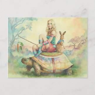 Postal "La Tortuga Y La Liebre", Por Scot Howden