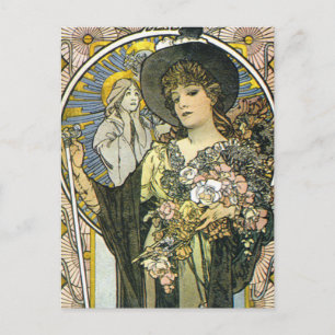 Postal "La Tosca" (detalle) de Alphonse Mucha