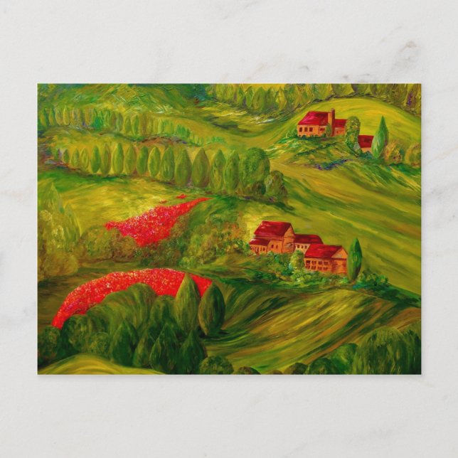 Postal La Toscana al amanecer (Anverso)