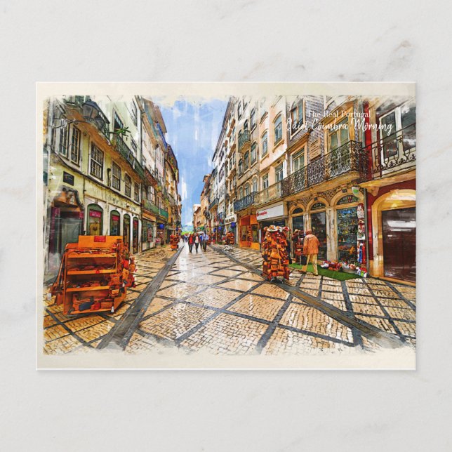 Postal La tranquila mañana de Coimba - El verdadero Portu (Anverso)