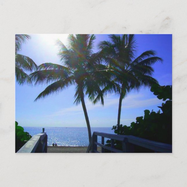 Postal La tranquilidad en la playa (Anverso)