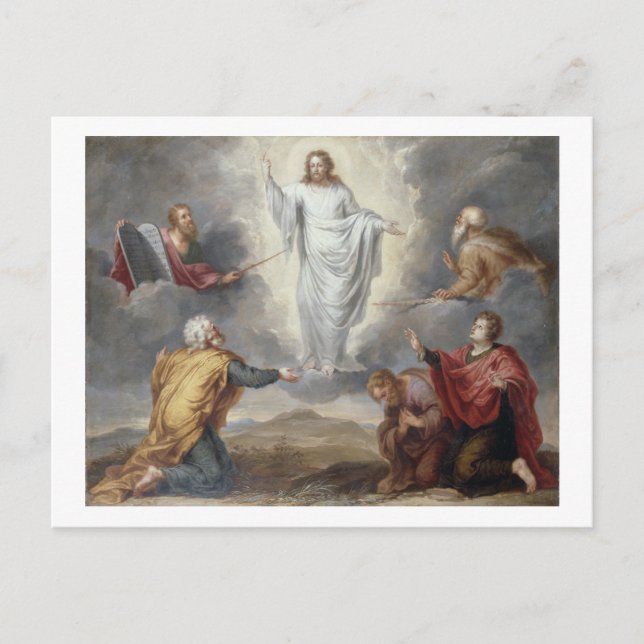 Postal La transfiguración (aceite sobre cobre) (Anverso)