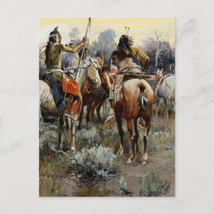 Postal “La Tregua” Arte Occidental por Charles M Russell