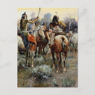 Postal “La Tregua” Arte Occidental por Charles M Russell
