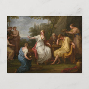 Postal La tristeza de Telémaco por Angelica Kauffman Post