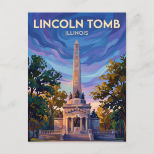 Postal La Tumba de Lincoln en el cementerio Oak Ridge USA