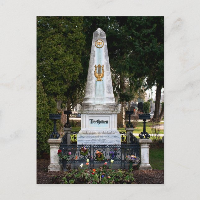 Postal La tumba de Ludwig Van Beethoven (Anverso)