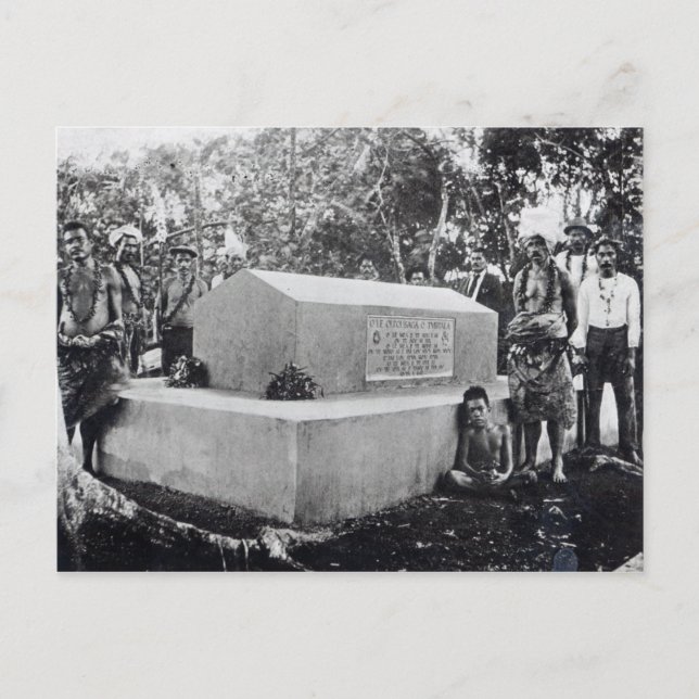 Postal La tumba de Tusitala (Anverso)