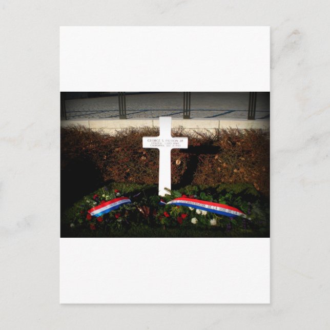 Postal La tumba del general Patton (Anverso)