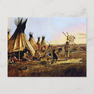 Postal “La Túnica de Seda” por Charles M Russell
