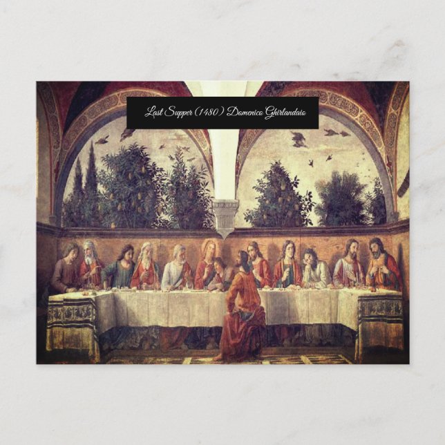 Postal La última cena (Anverso)