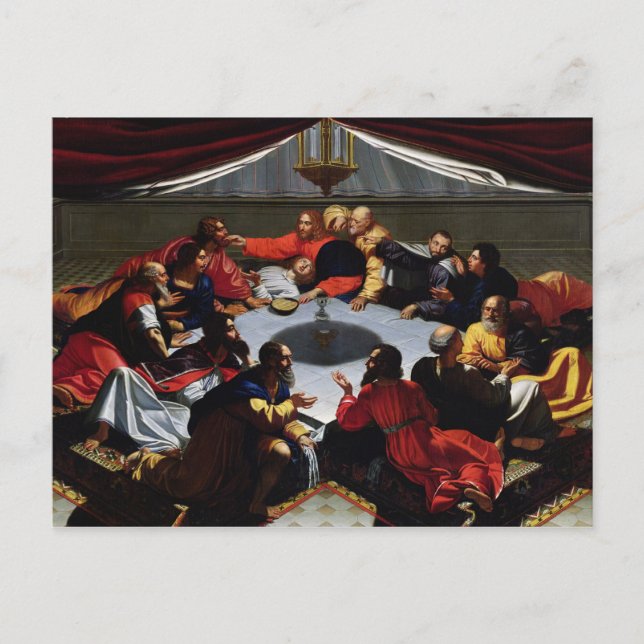 Postal La última cena (Anverso)
