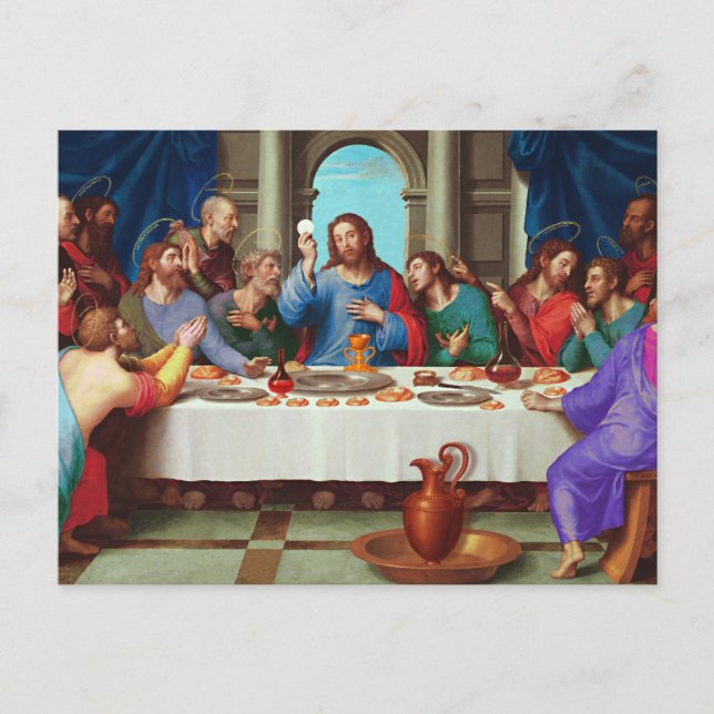 Postal La última cena (Anverso)