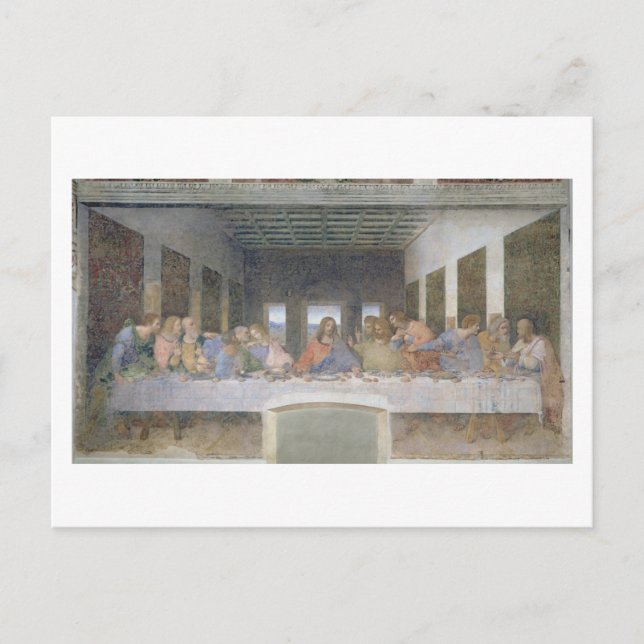 Postal La última cena, 1495-97 (fresco) (Anverso)