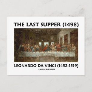 Postal La última cena (1498) de Leonardo da Vinci
