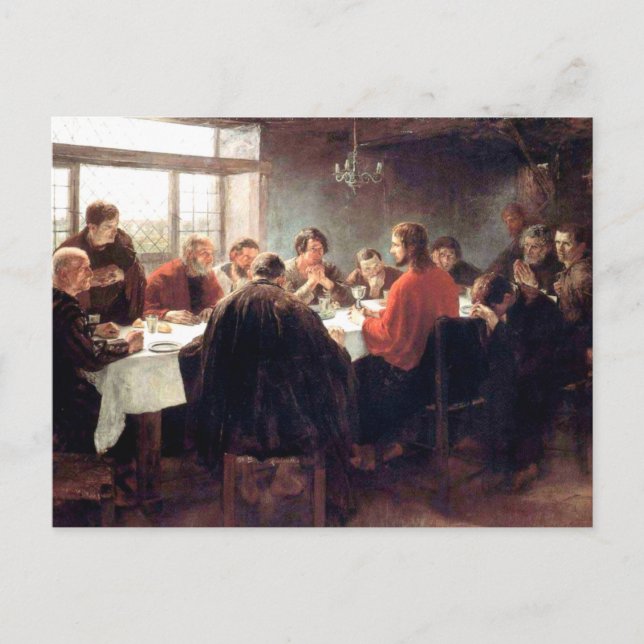 Postal La Última Cena De Fritz Von Uhde 1886 (Anverso)