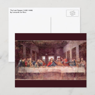 Postal La Última Cena de Leonardo da Vinci