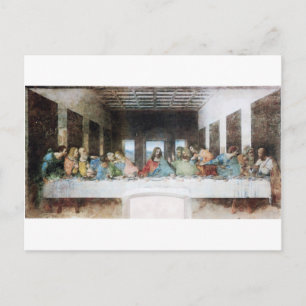 Postal La última cena de Leonardo Da Vinci