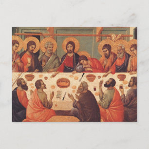 Postal La Última Cena Por Duccio Di Buoninsegna