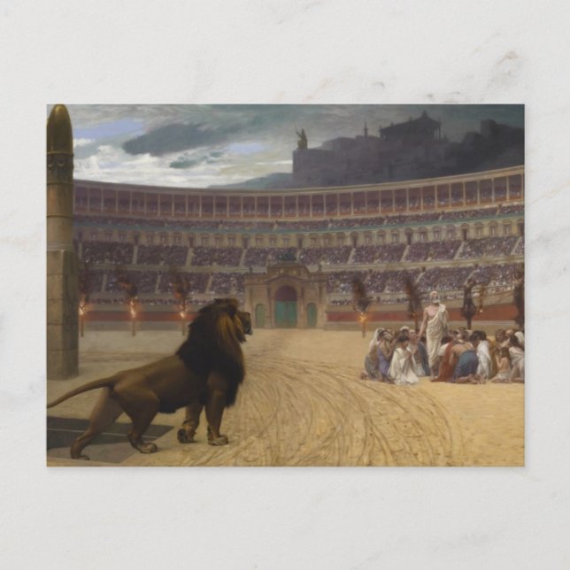 Postal La última oración de los mártires cristianos (Anverso)