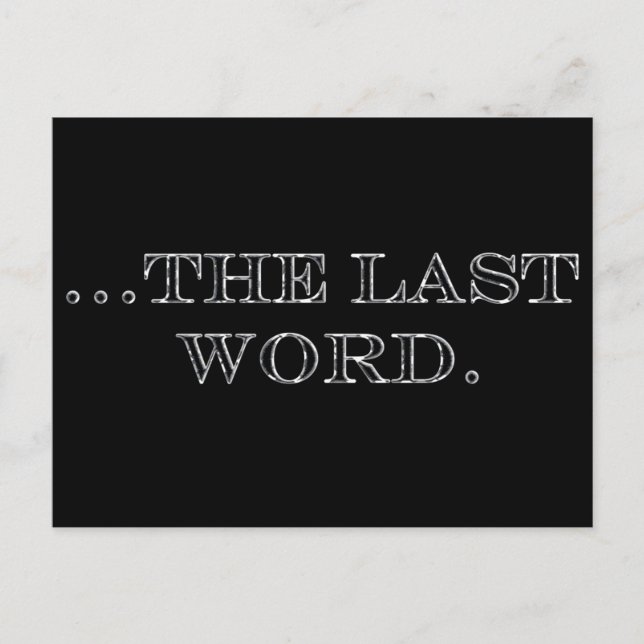 Postal La última palabra (Anverso)