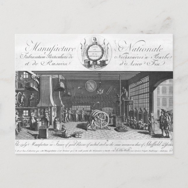 Postal La única fabricación en Francia de buenas cuchilla (Anverso)