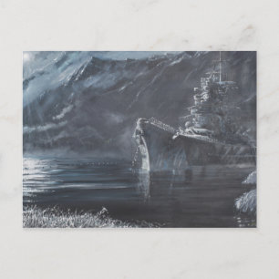 Postal La Única Reina Del Norte Tirpitz Noruega1944