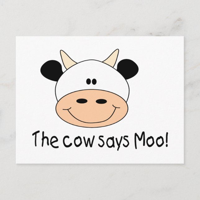 Postal La vaca dice "Moo" (Anverso)