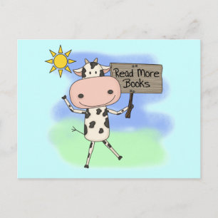 Postal La vaca leyó más libros