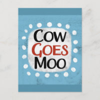 La vaca se vuelve Moo Postcard