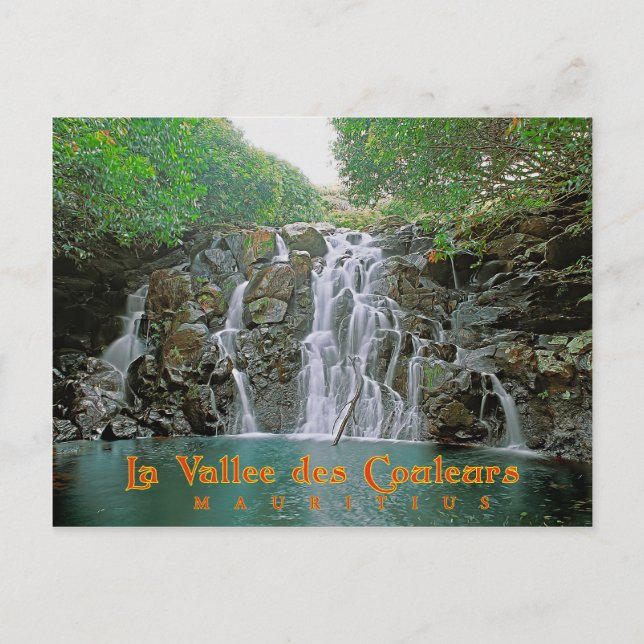 Postal La Vallee des Couleurs, Mauricio (Anverso)