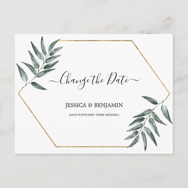 Postal La vegetación deja un cambio de fecha en el guión  (Anverso)