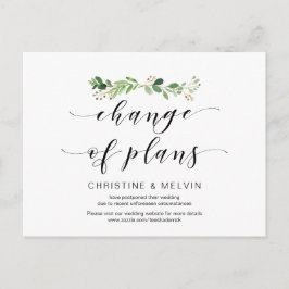 Postal La vegetación moderna, el cambio de planes pospues