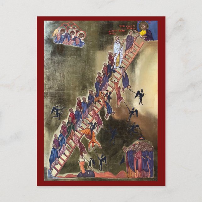 Postal La vejiga del ícono del ascenso divino (Anverso)