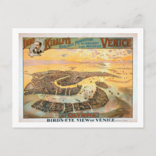 Postal La Venecia antigua y moderna en la vista aérea olí