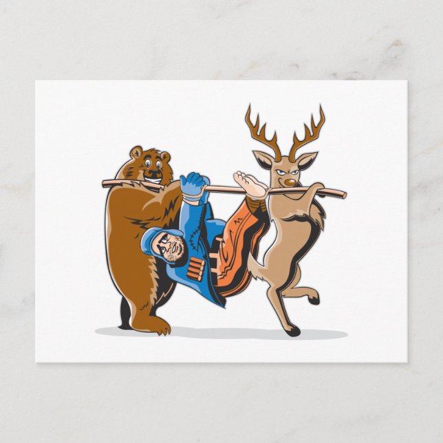 Postal La venganza contra la caza de animales (Anverso)