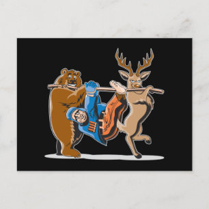 Postal La venganza contra la caza de animales